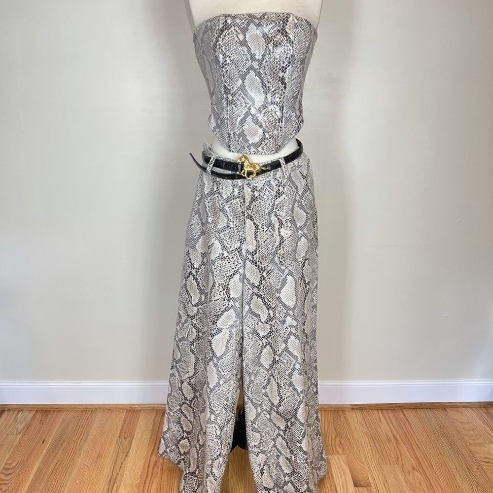 Kim Shui Snake Wide Leg Crop Set - Picture 2 of 5